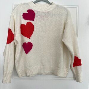 Lou & Grey for LOFT heart sweater size Medium
